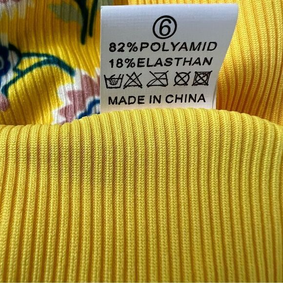 NWT Yellow Floral Print String Bikini - Juniors Large - Picture 12 of 16